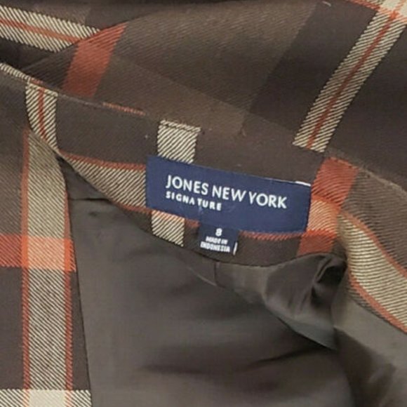 NOT FOR SALE. Jones New York Signature Brown Wool A Line Skirt - Picture 7 of 8